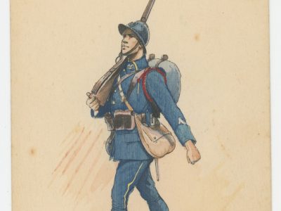 Carte Postale Illustrée - Edmond Lajoux - Edition Militaire Illustrées - Chasseurs à Pied - 1930