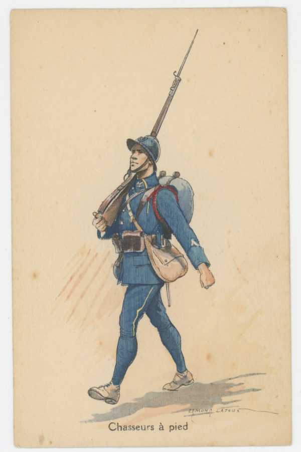 Carte Postale Illustrée - Edmond Lajoux - Edition Militaire Illustrées - Chasseurs à Pied - 1930