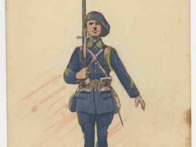 Carte Postale Illustrée - Edmond Lajoux - Edition Militaire Illustrées - Chasseurs Alpins - 1930