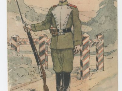 Carte Postale Illustrée - P.V. Robiquet - Edition Militaire Illustrées - Russie - Infanterie 1914
