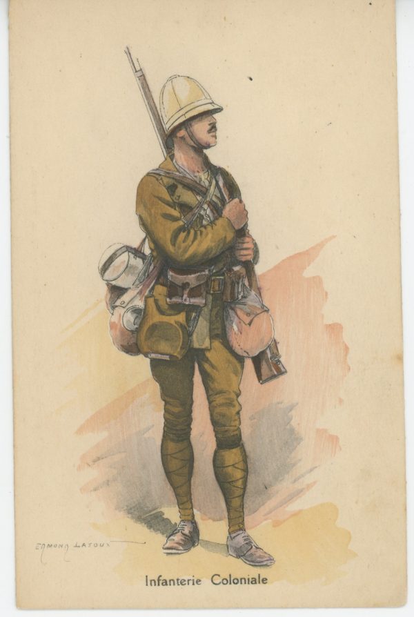 Carte Postale Illustrée - Edmond Lajoux - Edition Militaire Illustrées - Infanterie Coloniale - 1930