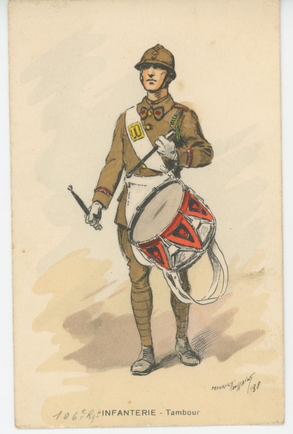Carte Postale Illustrée - Maurice Toussaint - Edition Militaire Illustrées - Infanterie de ligne - 1940 - Tambour