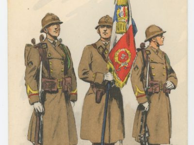 Carte Postale Illustrée - Maurice Toussaint - Edition Militaire Illustrées - Infanterie de ligne - 1940 - Porte Etendard