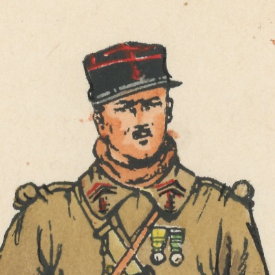 Carte Postale Illustrée - Pierre Albert Leroux - Edition Militaire Illustrées - Infanterie Coloniale - 1940