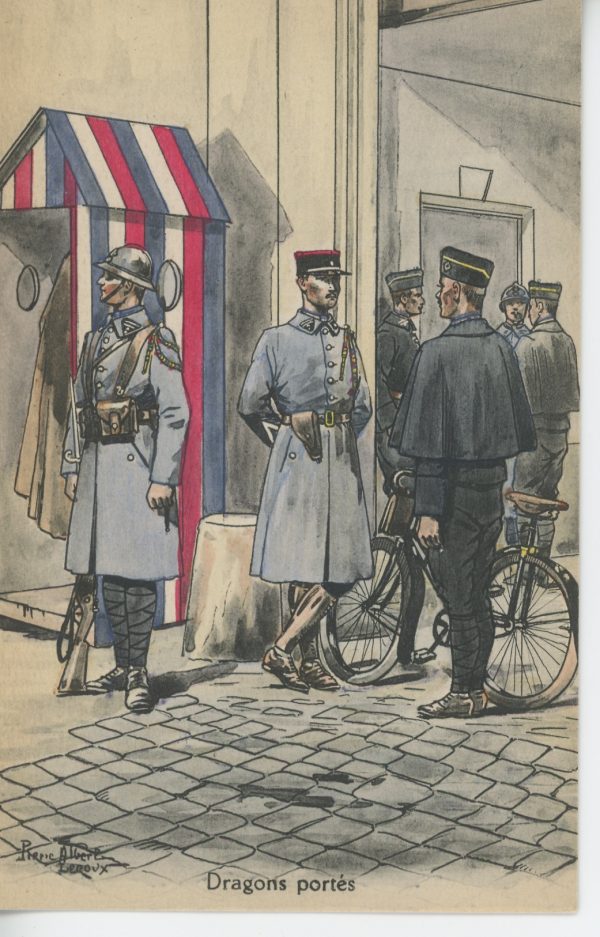 Carte Postale Illustrée - Pierre Albert Leroux - Edition Militaire Illustrées - Dragons Portés - 1930