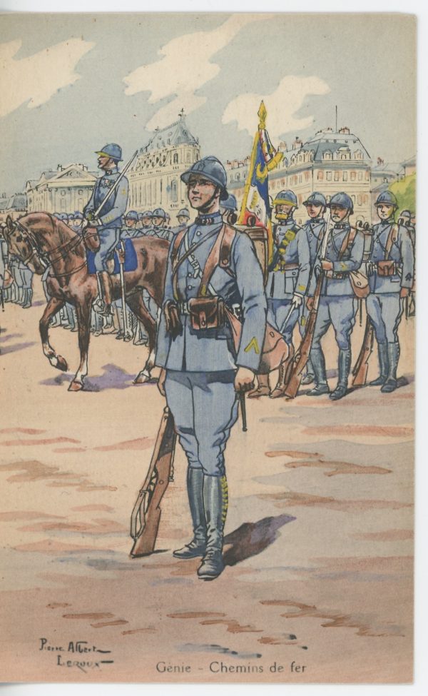 Carte Postale Illustrée - Pierre Albert Leroux - Edition Militaire Illustrées -Génie - Chemin de fer - 1930