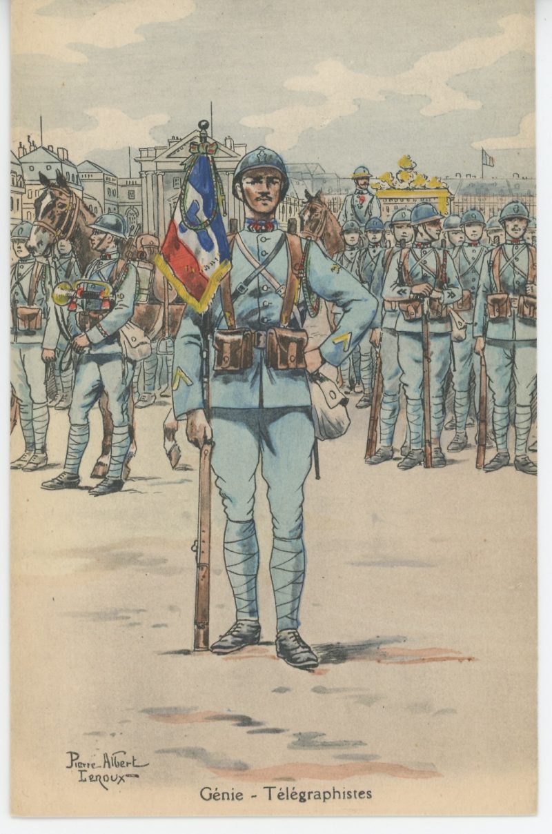 Carte Postale Illustrée - Pierre Albert Leroux - Edition Militaire Illustrées - Génie - Télégraphiste - 1930