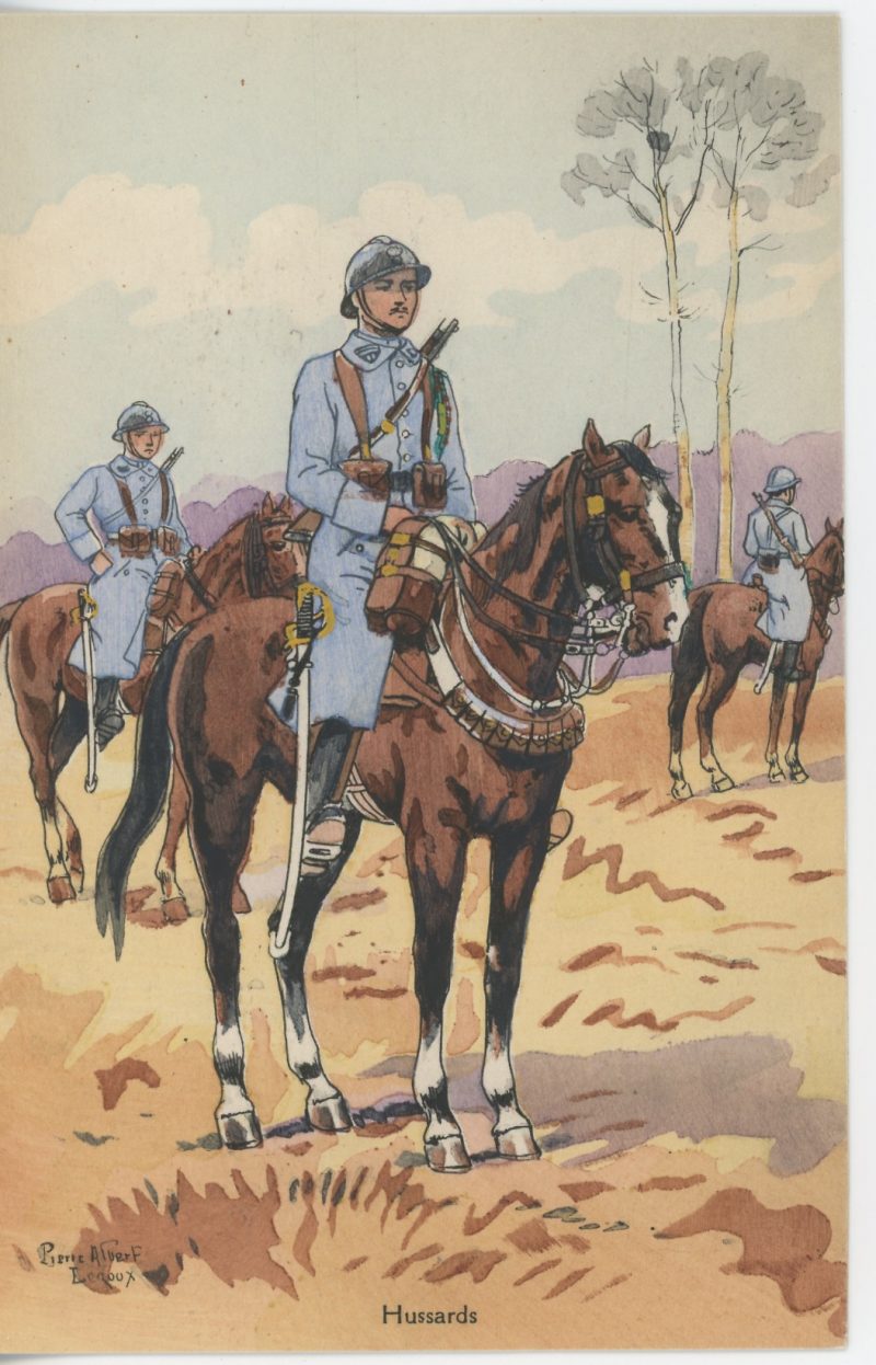 Carte Postale Illustrée - Pierre Albert Leroux - Edition Militaire Illustrées - Hussards - 1930