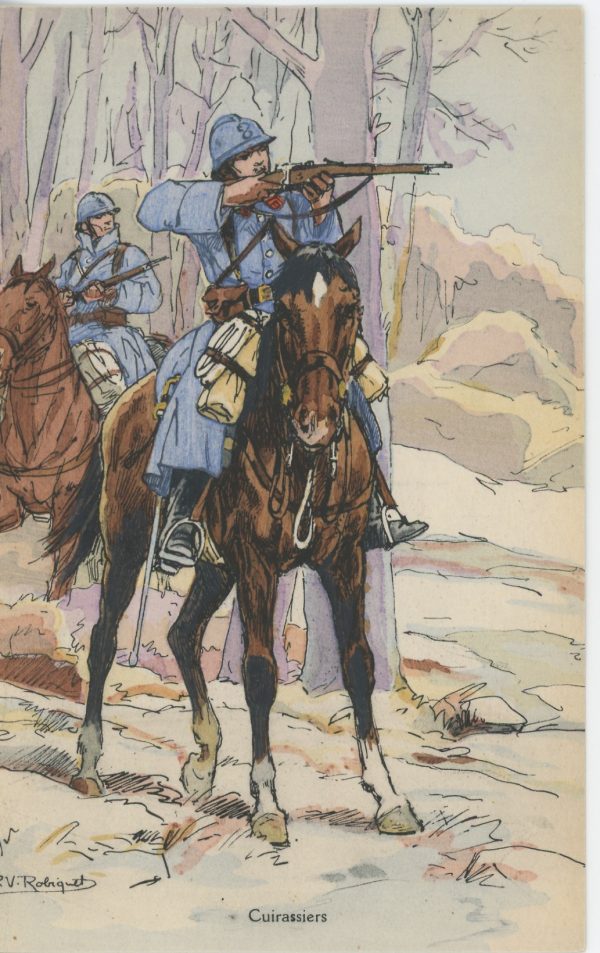 Carte Postale Illustrée - P.V.Robiquet - Edition Militaire Illustrées - Cuirassier - 1930