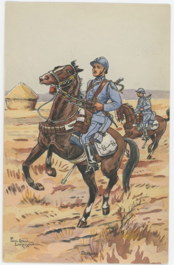 Carte Postale Illustrée - Pierre Albert Leroux - Edition Militaire Illustrées - Dragons - 1930