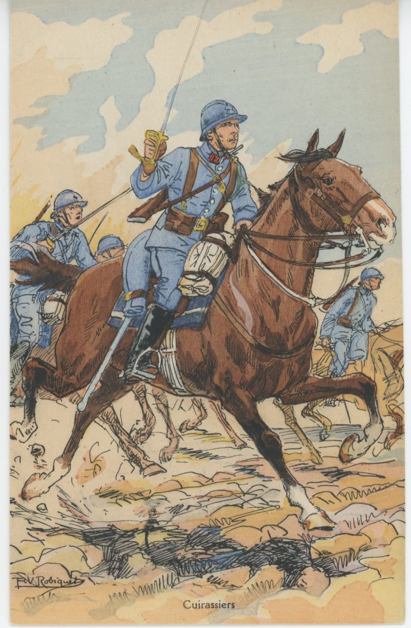 Carte Postale Illustrée - P.V.Robiquet - Edition Militaire Illustrées - Cuirassier - 1930