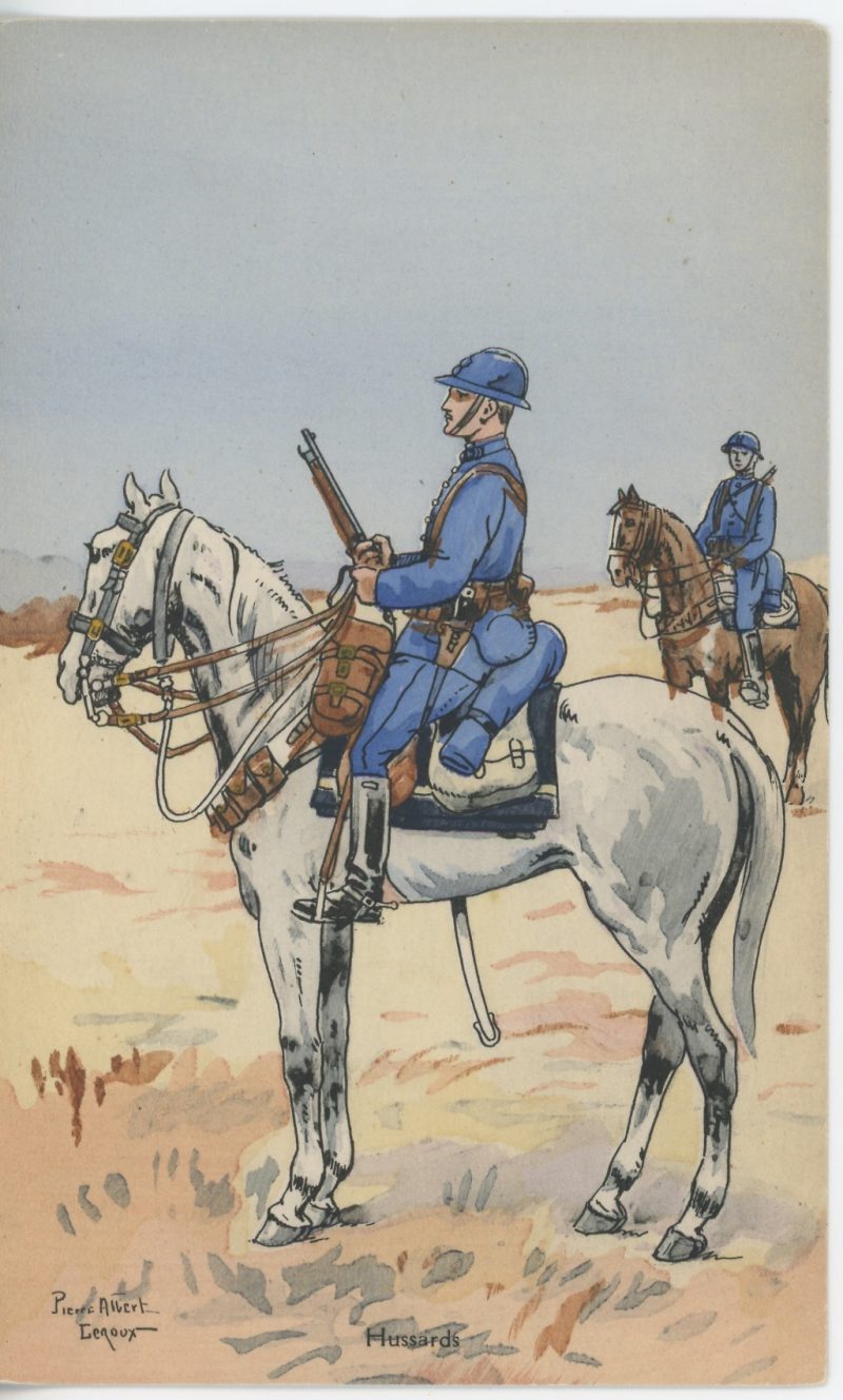 Carte Postale Illustrée - Pierre Albert Leroux - Edition Militaire Illustrées - Hussards - 1930