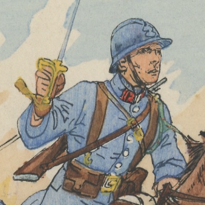 Carte Postale Illustrée - P.V.Robiquet - Edition Militaire Illustrées - Cuirassier - 1930