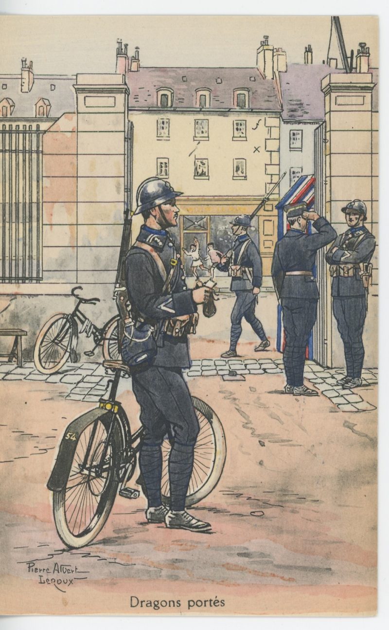 Carte Postale Illustrée - Pierre Albert Leroux - Edition Militaire Illustrées - Dragons Portés - 1930