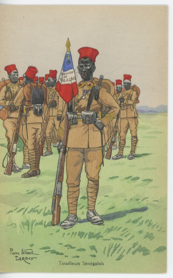 Carte Postale Illustrée - Pierre Albert Leroux - Edition Militaire Illustrées - Tirailleurs Sénégalais - 1930