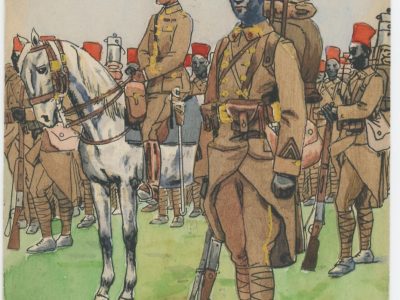 Carte Postale Illustrée - Pierre Albert Leroux - Edition Militaire Illustrées - Tirailleurs Sénégalais - 1930