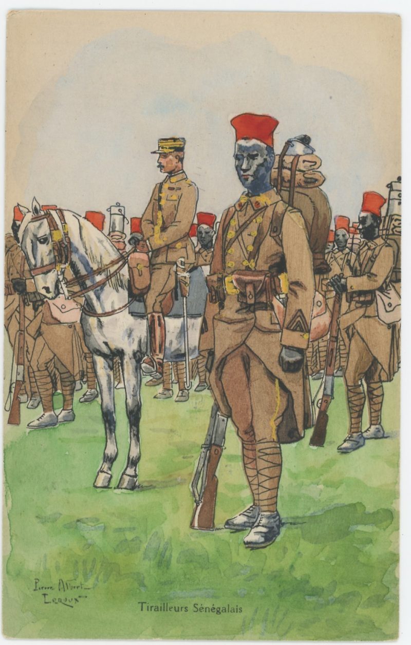 Carte Postale Illustrée - Pierre Albert Leroux - Edition Militaire Illustrées - Tirailleurs Sénégalais - 1930