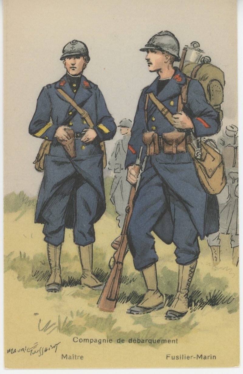 Carte Postale Illustrée - Maurice Toussaint - Edition Militaire Illustrées - Marine - Compagnie de débarquement - 1930
