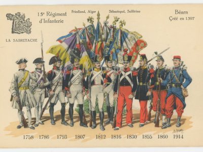 Carte Sabretache Historique Régiment - 15 Régiment d'infanterie.