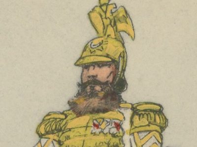 Carte Postale Illustrée - P.V. Robiquet - Edition Militaire Illustrées - Russie - Timbalier Cuirassier - 1914