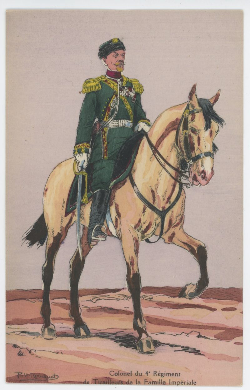 Carte Postale Illustrée - P.V. Robiquet - Edition Militaire Illustrées - Russie - Colonel Régiment de Tirailleurs - 1914