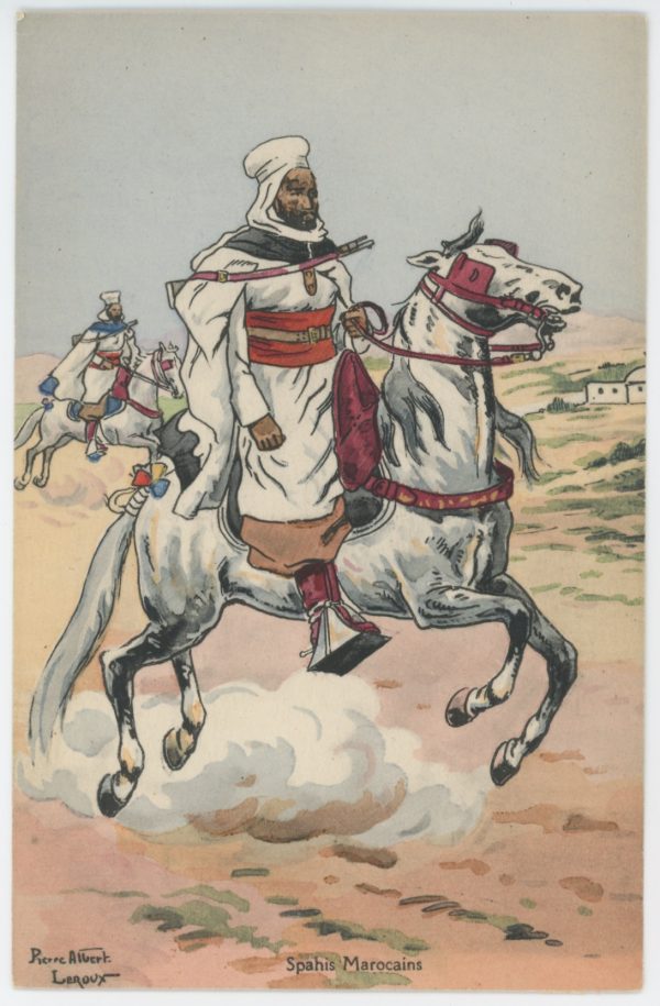 Carte Postale Illustrée - Pierre Albert Leroux - Edition Militaire Illustrées - Spahis Marocain - 1930