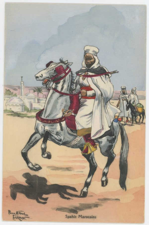 Carte Postale Illustrée - Pierre Albert Leroux - Edition Militaire Illustrées - Spahis Marocain - 1930