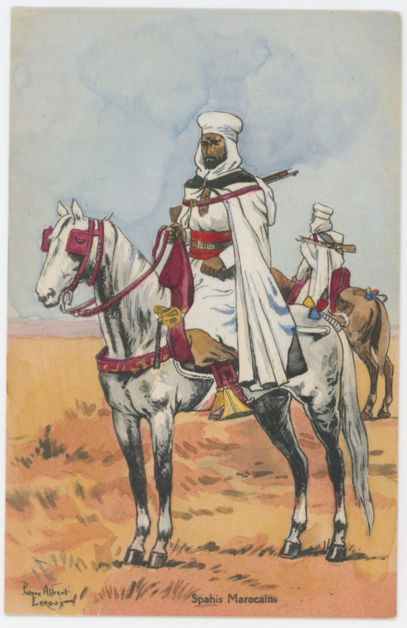 Carte Postale Illustrée - Pierre Albert Leroux - Edition Militaire Illustrées - Spahis Marocain - 1930