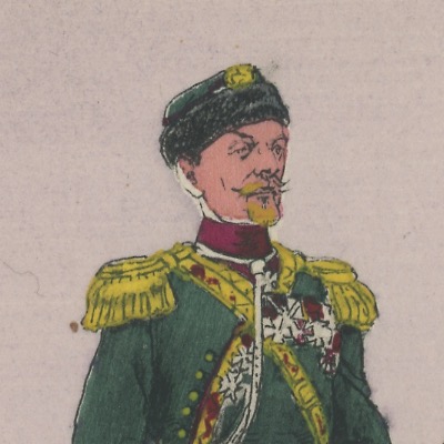Carte Postale Illustrée - P.V. Robiquet - Edition Militaire Illustrées - Russie - Colonel Régiment de Tirailleurs - 1914