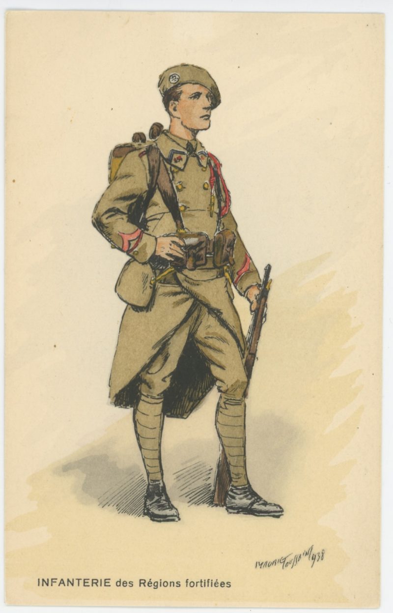 Carte Postale Illustrée - Maurice Toussaint - Edition Militaire Illustrées - Infanterie des Régions Fortifiées - 1940
