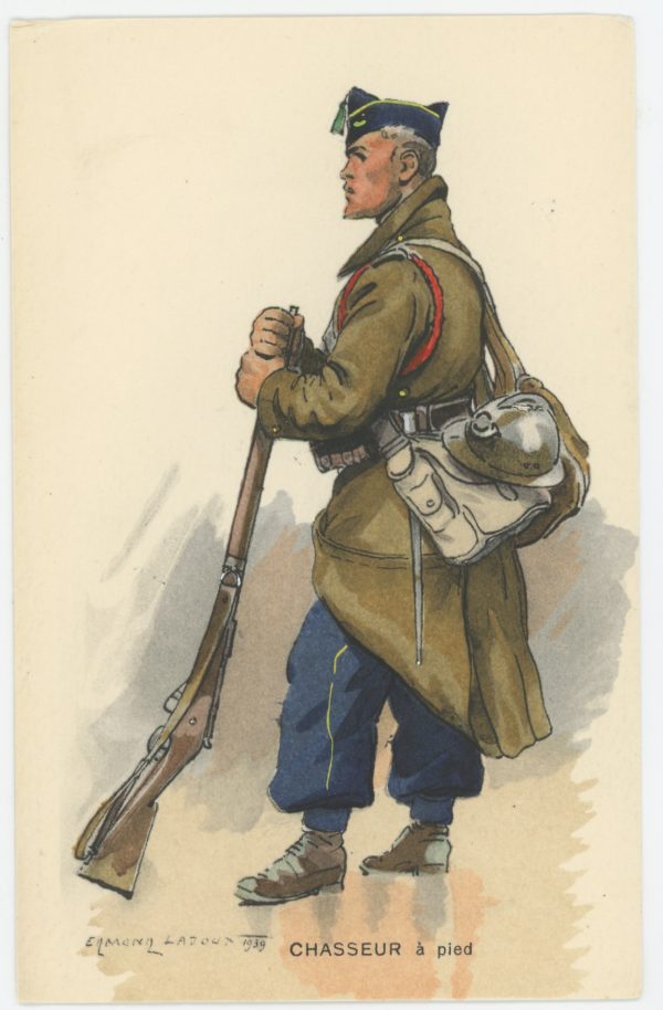 Carte Postale Illustrée - Edmond Lajoux - Edition Militaire Illustrées - Chasseur à Pied - 1940