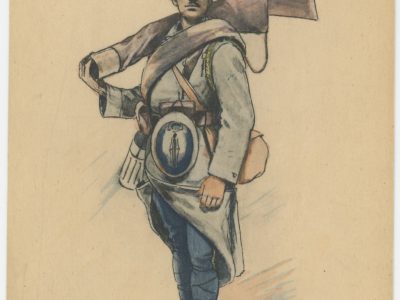 Carte Postale Illustrée - Edmond Lajoux - Edition Militaire Illustrées - Chasseurs à Pied - 1930