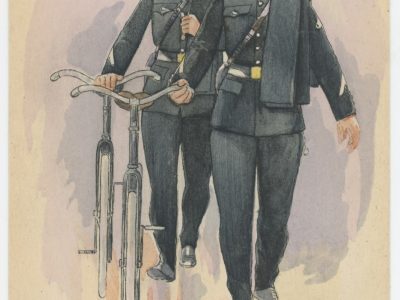 Carte Postale Illustrée - Edmond Lajoux - Edition Militaire Illustrées - Gardiens de la Paix - 1940