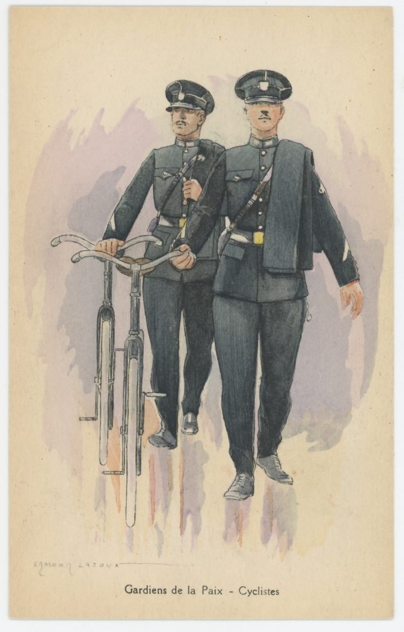 Carte Postale Illustrée - Edmond Lajoux - Edition Militaire Illustrées - Gardiens de la Paix - 1940