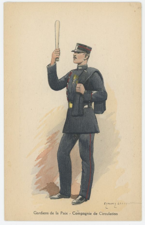 Carte Postale Illustrée - Edmond Lajoux - Edition Militaire Illustrées - Gardiens de la Paix - 1940
