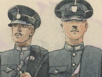 Carte Postale Illustrée - Edmond Lajoux - Edition Militaire Illustrées - Gardiens de la Paix - 1940