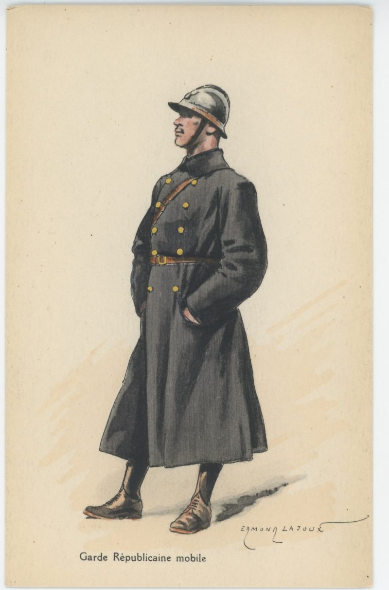 Carte Postale Illustrée - Edmond Lajoux - Edition Militaire Illustrées - Garde Républicaine Mobile - 1940