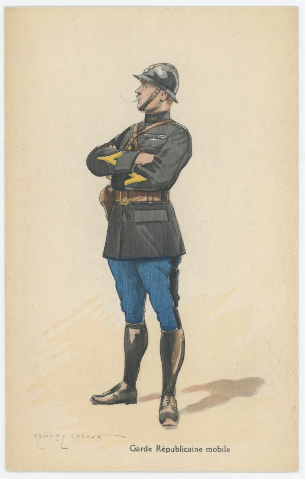 Carte Postale Illustrée - Edmond Lajoux - Edition Militaire Illustrées - Garde Républicaine Mobile - 1940