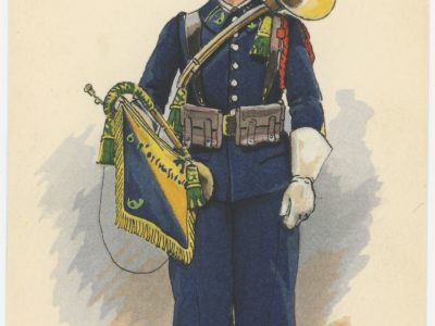 Carte Postale Illustrée - Edmond Lajoux - Edition Militaire Illustrées - Clairon Chasseur Alpin - 1930