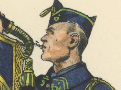 Carte Postale Illustrée - Edmond Lajoux - Edition Militaire Illustrées - Clairon de Chasseur à Pied - 1930