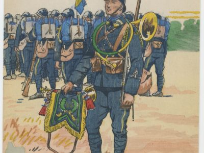 Carte Postale Illustrée - Pierre Albert Leroux- Edition Militaire Illustrées - Chasseurs à Pied - 1930