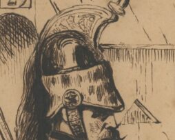 Dessin étude plume et encre - Dragons en service à pied 1859 - Second Empire - Uniforme - Dessin Originale - Attribué