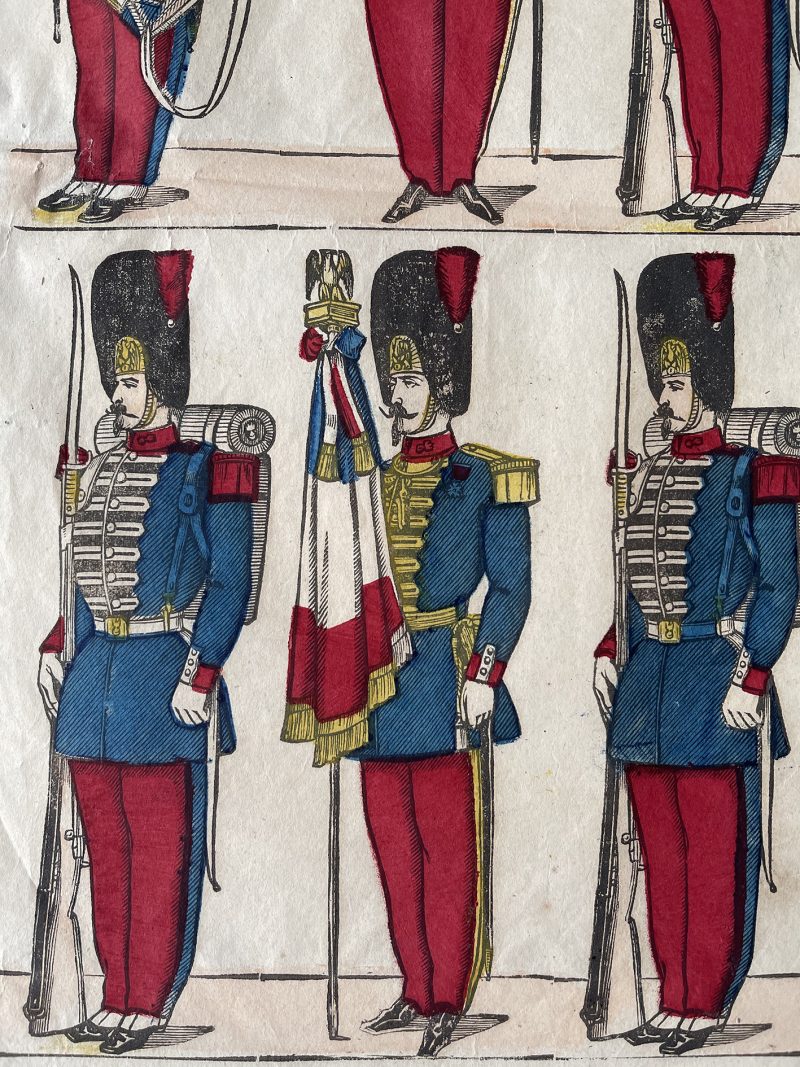 Planche imagerie Epinal - Pellerin Editeur - N°291 - Grenadier de la garde Impériale - Second Empire - Armée Française