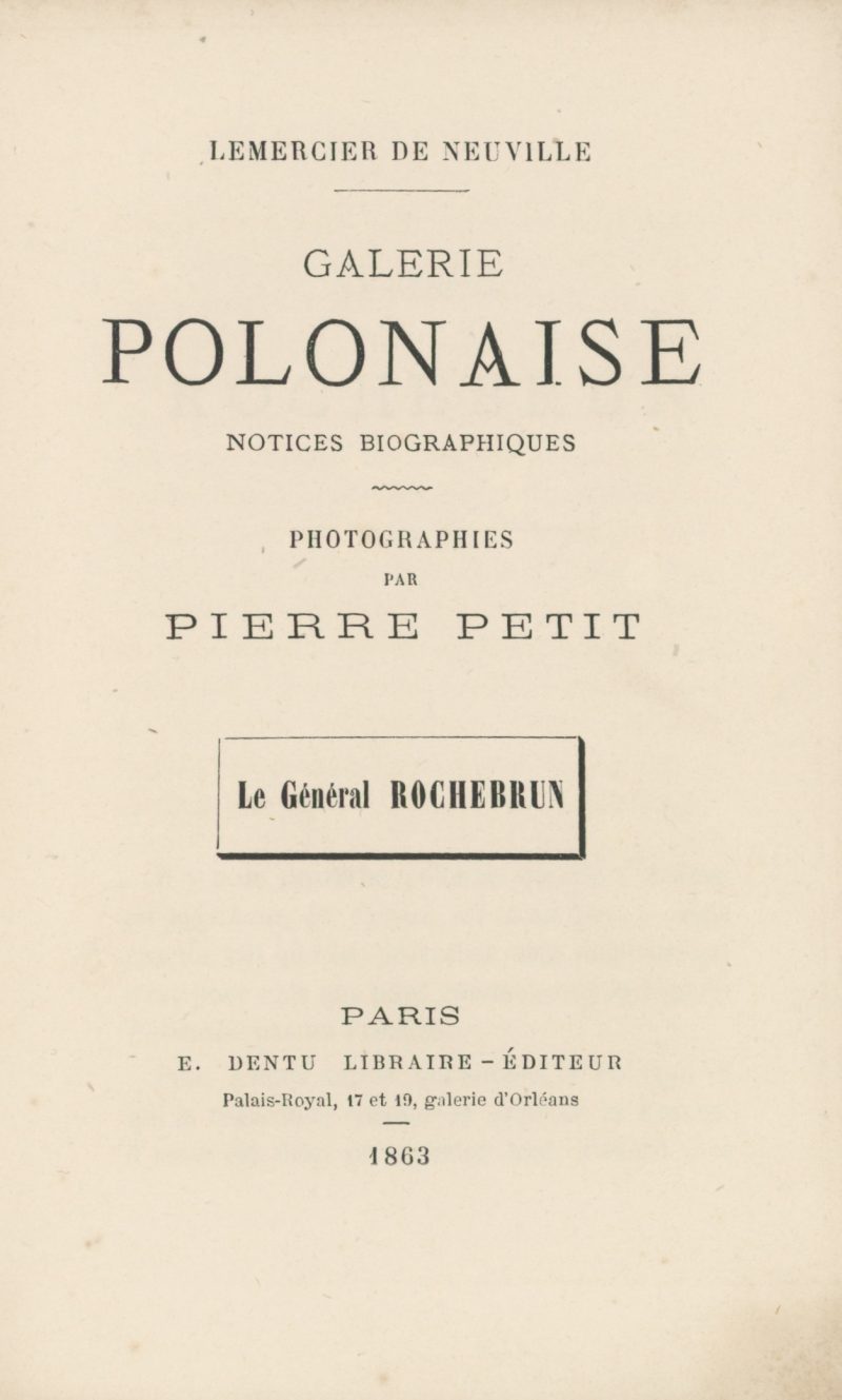 CDV Militaire - Ancienne Photographie - Zouaves de la mort - Uniforme - 1863 - Général Rochebrun - Pierre Petit Photographe - Pologne