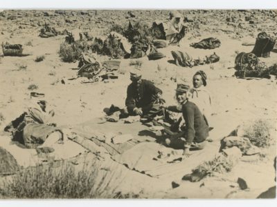 Snapshot - Photo papier originale - Halte Méhariste 1911 - Uniforme - France - Famille - Sahara - Patrouille