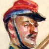 Peinture Aquarelle - Soldat Hussard - Second Empire - Portrait Uniforme - Dessin Originale - Signature Ch. Meyer 1946 - Napoléon III