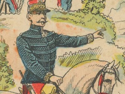 Petit Protège Cahier Scolaire Histoire de France - XIX illustration - Le Drapeau Français - La Guerre en Chine 1900 - Marsouins à l'attaque - Combat de Peï-Tsang