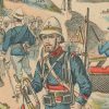 Petit Protège Cahier Scolaire Histoire de France - XIX illustration - Le Drapeau Français - La Guerre en Chine 1900 - Marsouins à l'attaque - Débarquement des premières troupes