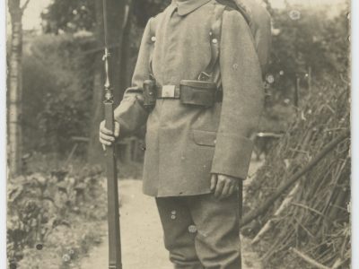 Carte Ancienne Photographie - Guerre 14/18 - Armée Allemande - Infanterie - Prusse / Alsaciens - Conscription - Casque à Pointe 1914/1915