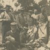 Carte Ancienne Photographie - Guerre 14/18 - Armée Allemande - 125ème Landwehr Infanterie - Prusse / Alsaciens - Conscription - Prusse Campagne 1914/1915 - Camp distribution courrier.